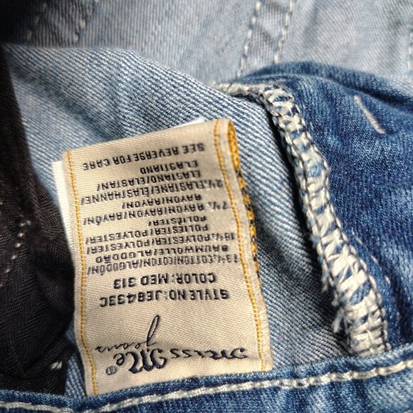Miss Me Jeans Womens Size 28 Mid Signature Crop Distressed Embellished JE8443C - Picture 10 of 14